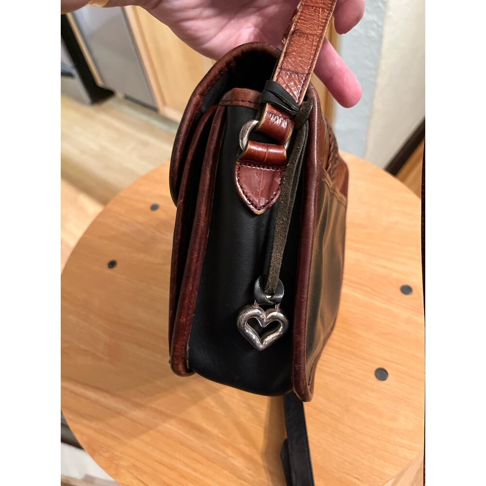 Vintage Brighton Brown Black Crossbody Bag - Picture 7 of 14